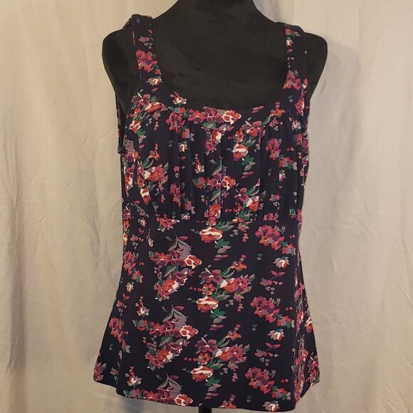 Women's Express Floral Print Sleeveless Top - Size Medium - Picture 1 of 4
